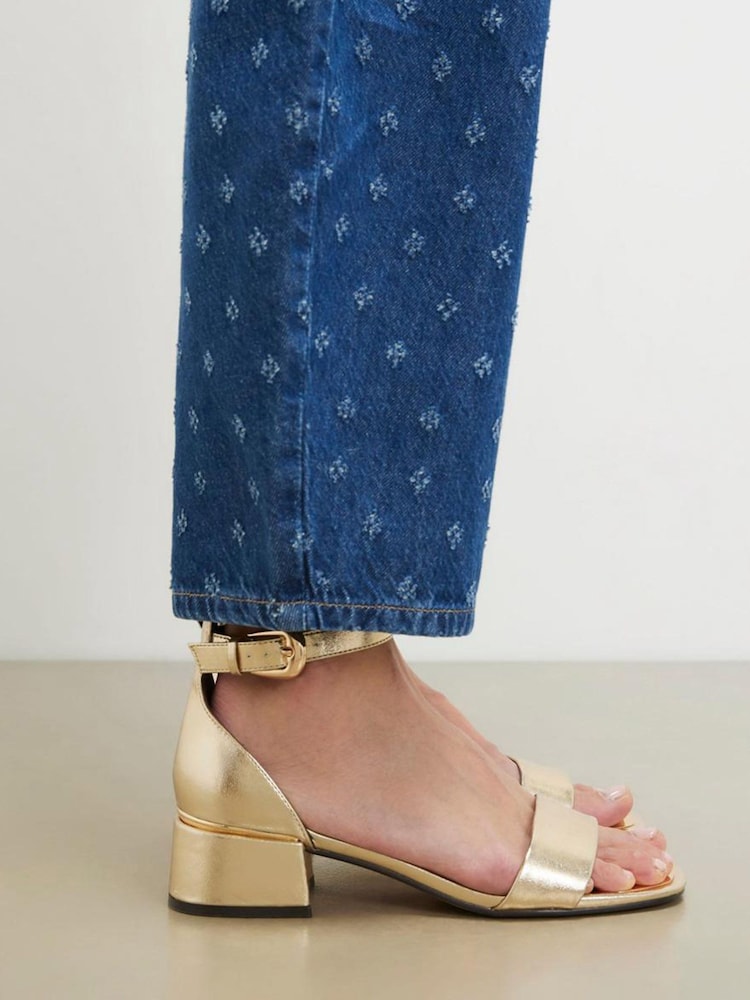 River Island Gold Heeled Sandals - Image 1 of 6