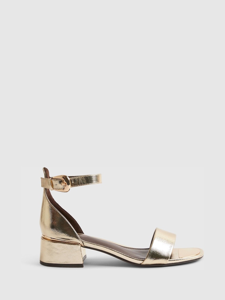 River Island Gold Heeled Sandals - Image 2 of 6