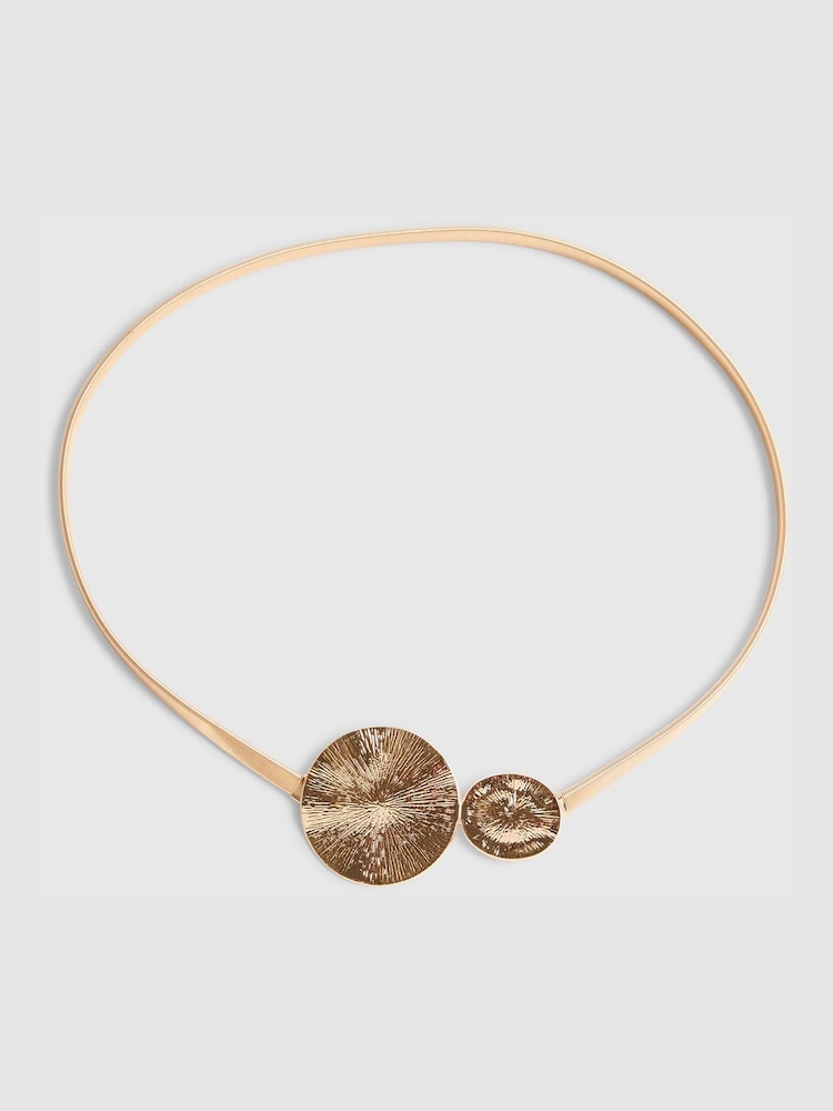 River Island Gold Double Circle Chain Belt - Image 2 of 4