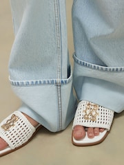 River Island Signature Weave Mule Sandals - Image 1 of 6