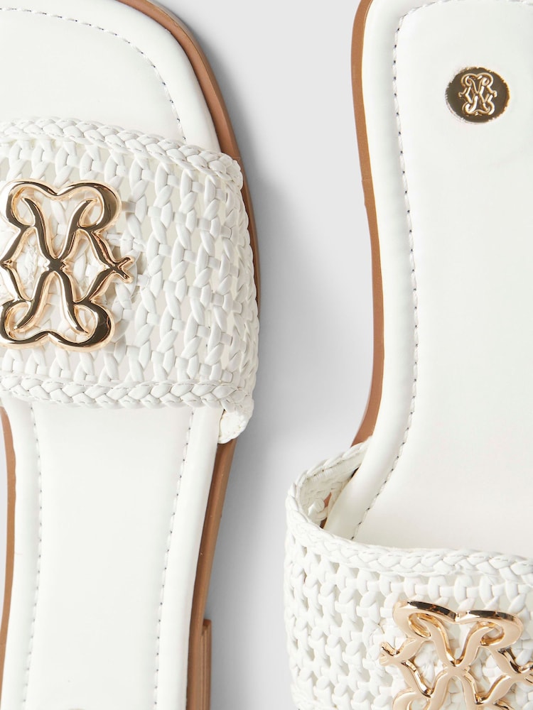 River Island Signature Weave Mule Sandals - Image 6 of 6