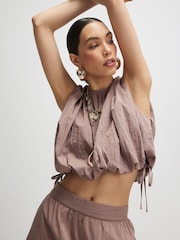 River Island Pink Sleeveless Bubble Hem Tank Top - Image 1 of 4