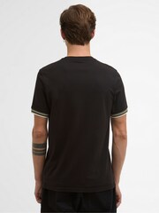 Barbour® International Black Burnwood Tipped Cuff T-Shirt - Image 2 of 5
