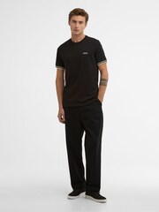 Barbour® International Black Burnwood Tipped Cuff T-Shirt - Image 3 of 5