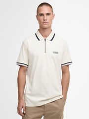 Barbour® International White Panter Interlock Polo Shirt - Image 1 of 5