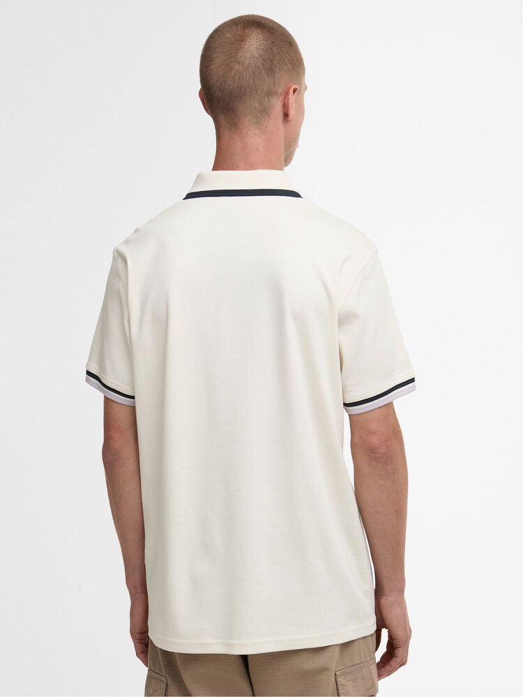 Barbour® International White Panter Interlock Polo Shirt - Image 2 of 5