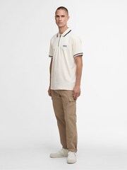 Barbour® International White Panter Interlock Polo Shirt - Image 3 of 5