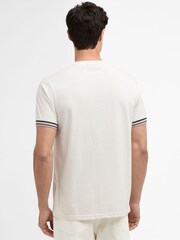 Barbour® International White Burnwood Tipped Cuff T-Shirt - Image 2 of 6