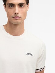 Barbour® International White Burnwood Tipped Cuff T-Shirt - Image 4 of 6