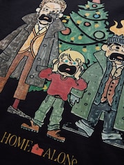 Black Home Alone Short Sleeve Christmas T-Shirt (3-16yrs) - Image 3 of 4