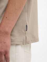 Barbour® Natural Steventon Linen Blend Tailored Fit Polo Shirt - Image 4 of 5