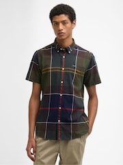 Barbour® Brown Douglas Short Sleeve Tailored Shirt - Image 1 of 5