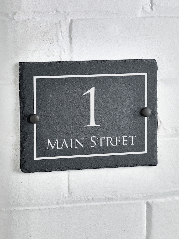 Personalised Rustic Slate Sign 20 x 15cm by Loveabode - Image 1 of 4