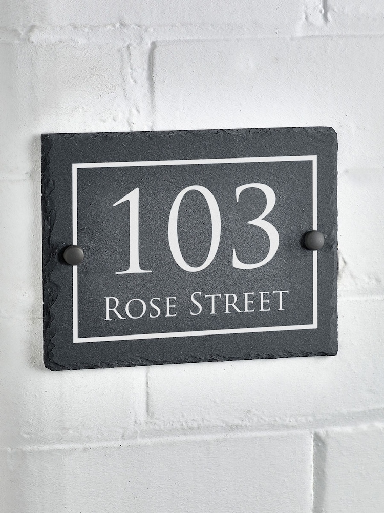 Personalised Rustic Slate Sign 20 x 15cm by Loveabode - Image 2 of 4