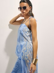 River Island Blue La Mer Palm Print Cami Top - Image 3 of 4