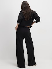 River Island Black Premium Swash Wide Leg Joggers - Image 2 of 4