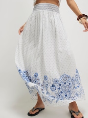River Island Embroidered Sea Life Maxi Skirt - 圖片 3，共 4