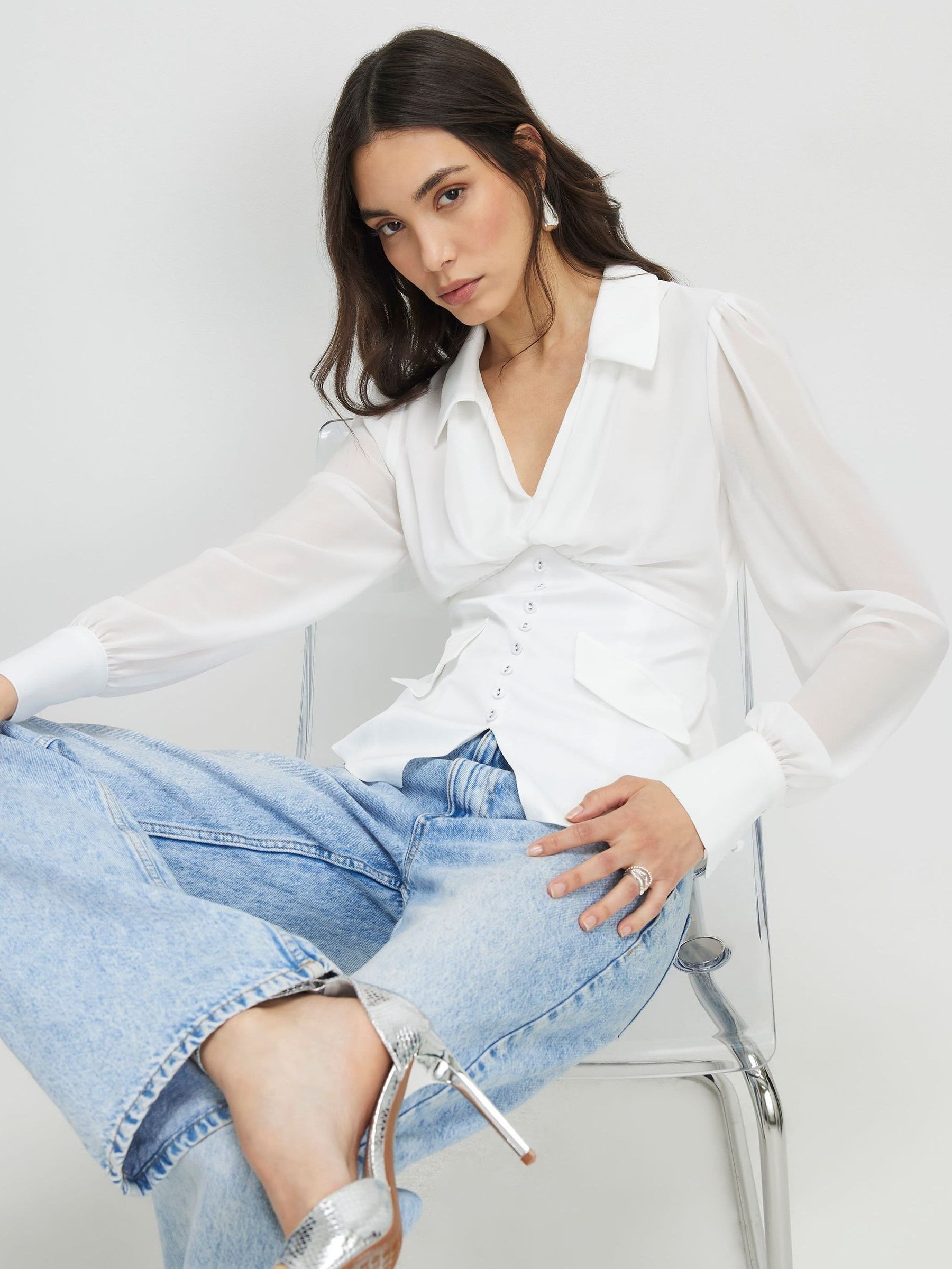 Buy River Island White Corset Detail Blouse from Next USA