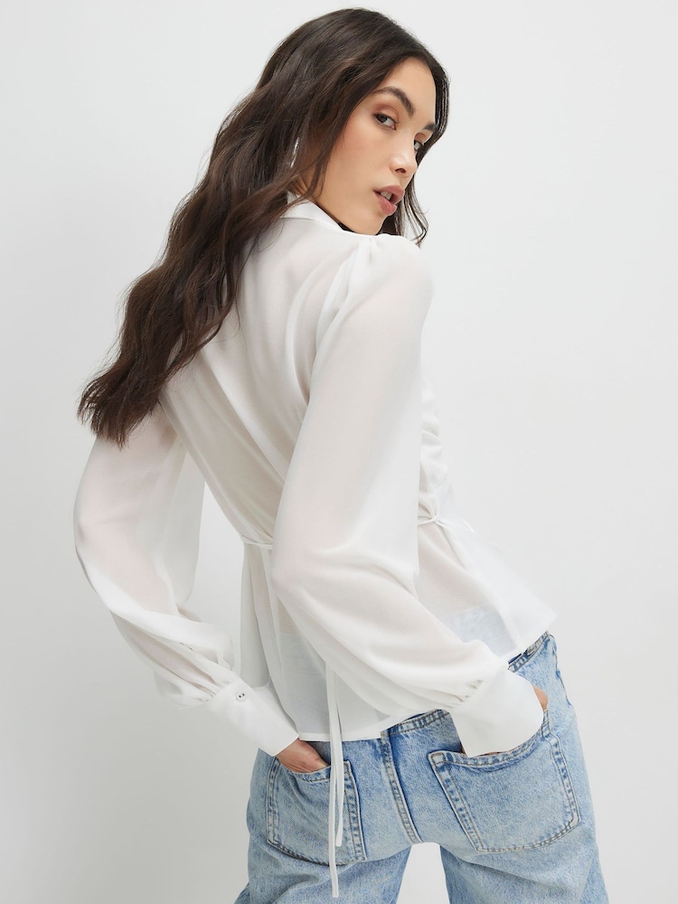 River Island White Corset Detail Blouse - Image 4 of 4