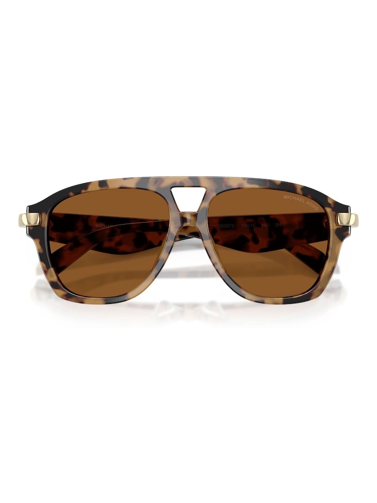Michael Kors Brown Grenada Pilot Sunglasses - Image 1 of 5