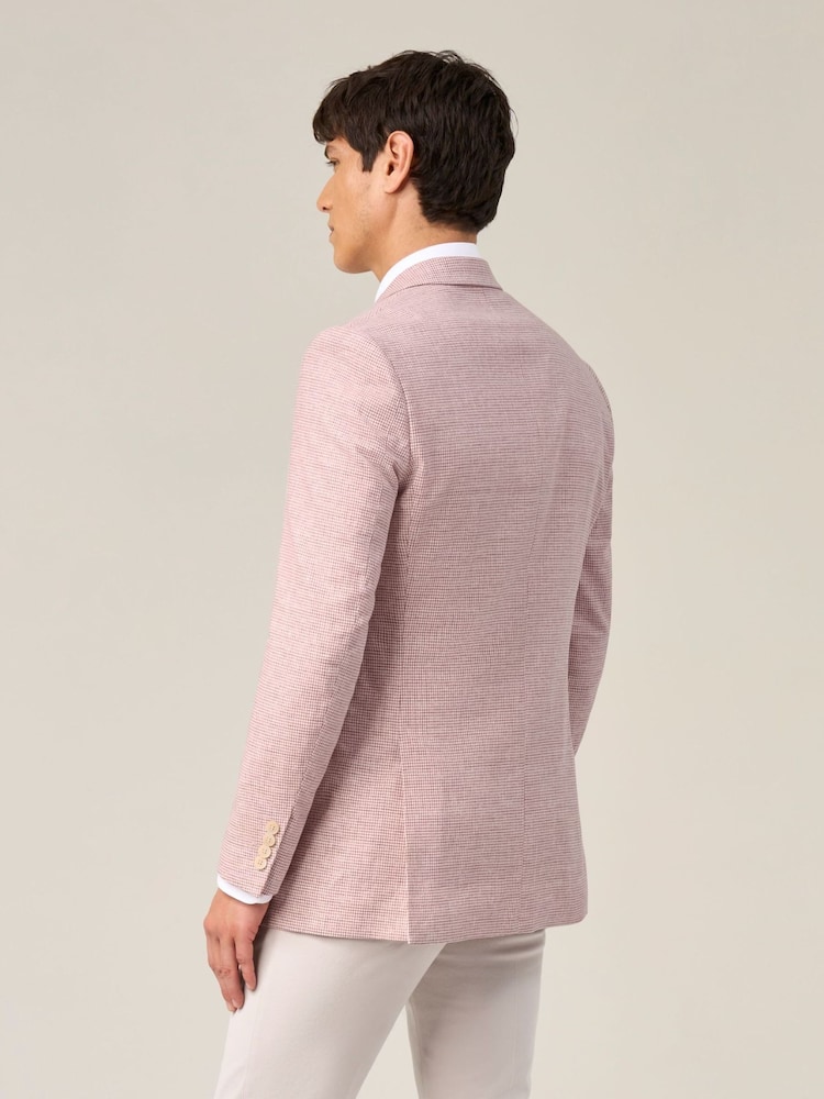 Skopes Red Aurelio Tailored Fit Houndstooth Check Jacket - Image 2 of 7