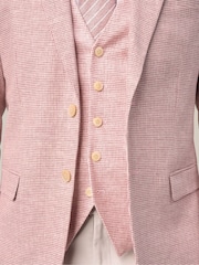 Skopes Red Aurelio Tailored Fit Houndstooth Check Jacket - Image 5 of 7