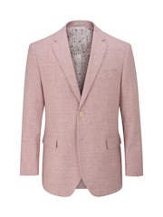 Rojo - Skopes Aurelio Tailored Fit Houndstooth Check Jacket - Imagen 9 de 10