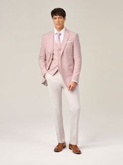 Rojo - Skopes Aurelio Tailored Fit Houndstooth Check Jacket - Imagen 10 de 10