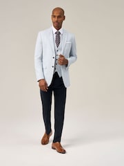 Skopes Blue Aurelio Tailored Fit Houndstooth Check Jacket - Image 2 of 7