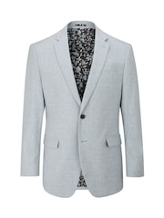 Skopes Blue Aurelio Tailored Fit Houndstooth Check Jacket - Image 6 of 7