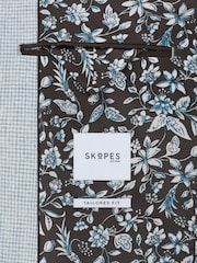 Skopes Blue Aurelio Tailored Fit Houndstooth Check Jacket - Image 7 of 7