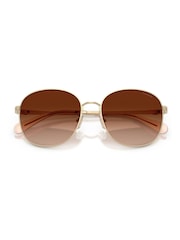 COACH Gold Round Sunglasses - Image 2 of 5