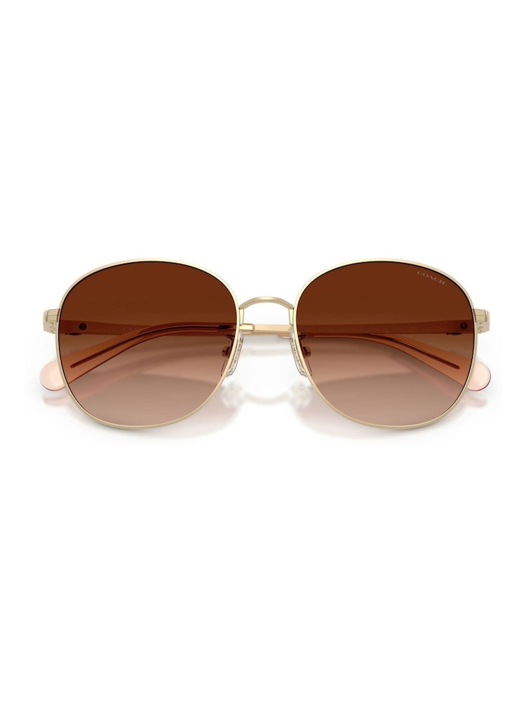 COACH Gold Round Sunglasses - Image 2 of 5