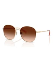 COACH Gold Round Sunglasses - Image 3 of 5