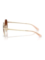 COACH Gold Round Sunglasses - Image 4 of 5