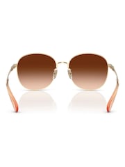 COACH Gold Round Sunglasses - Image 5 of 5
