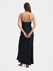 Forever New Blue Abby Halter Neck Satin Maxi Dress - Image 2 of 4