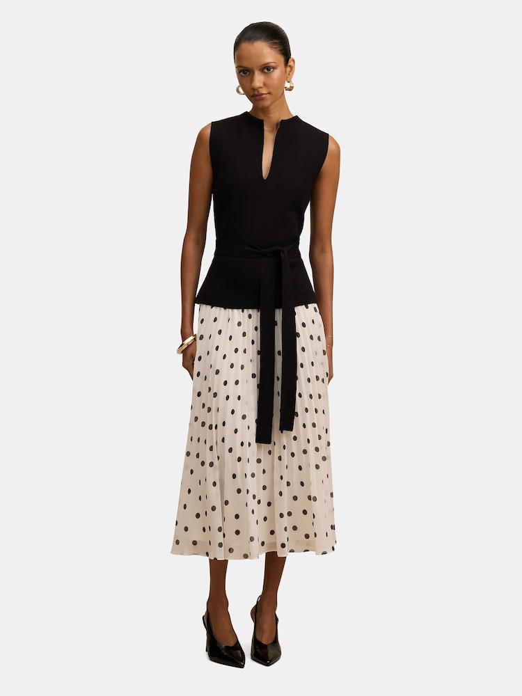 Forever New Tanya Petite Woven Mix Knitted Dress - Bild 1 von 4 Forever New Tanya Petite Woven Mix Knitted Dress - Bild 1 von 4