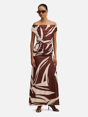 Forever New Brown Mimi Petite Off Shoulder Top - Image 5 of 5