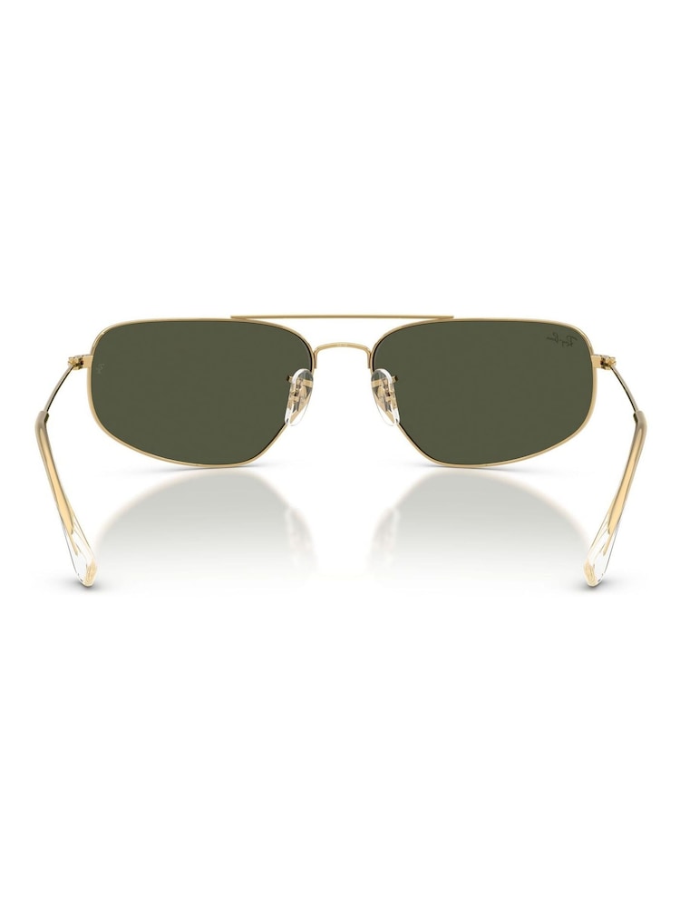 Ray Ban Gold 0Rb3780 Rectangle Sunglasses - Image 5 of 5 Ray Ban Gold 0Rb3780 Rectangle Sunglasses - Image 5 of 5