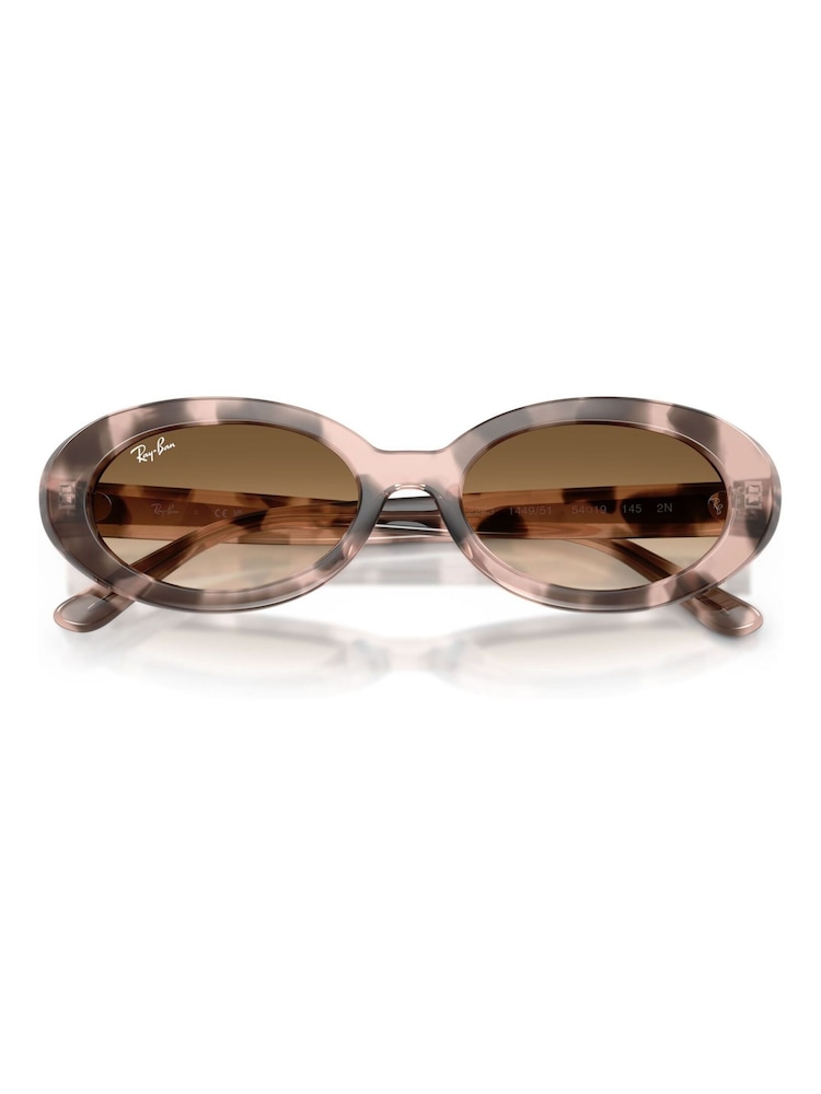 Ray Ban Gold Oval Sunglasses - Image 1 of 5