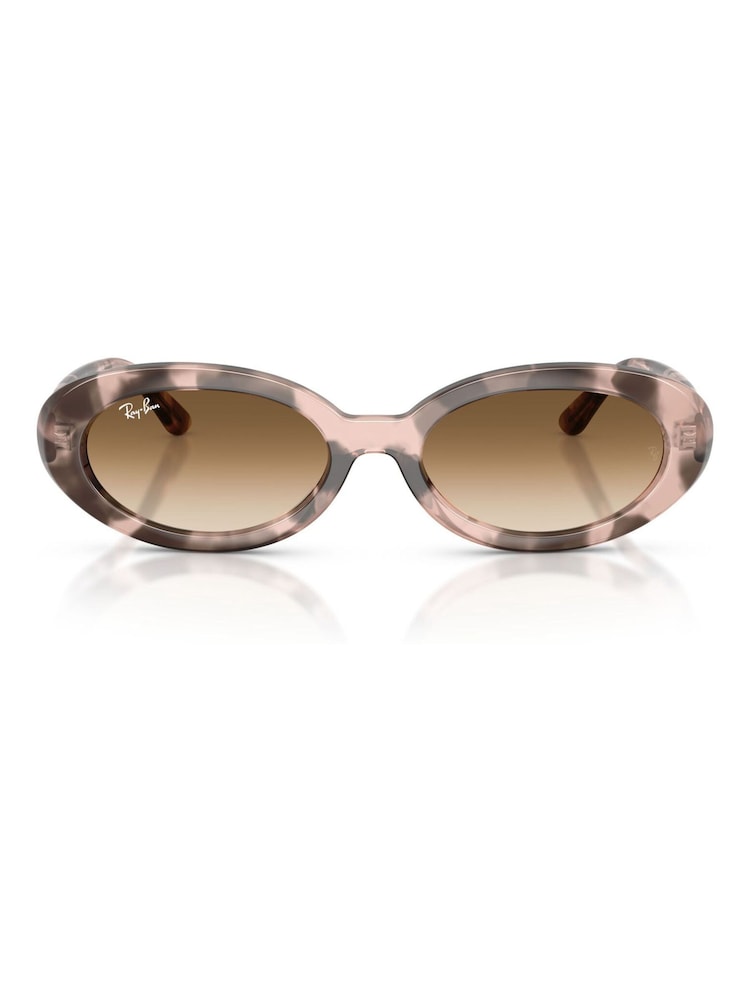 Ray Ban Gold Oval Sunglasses - Image 2 of 5