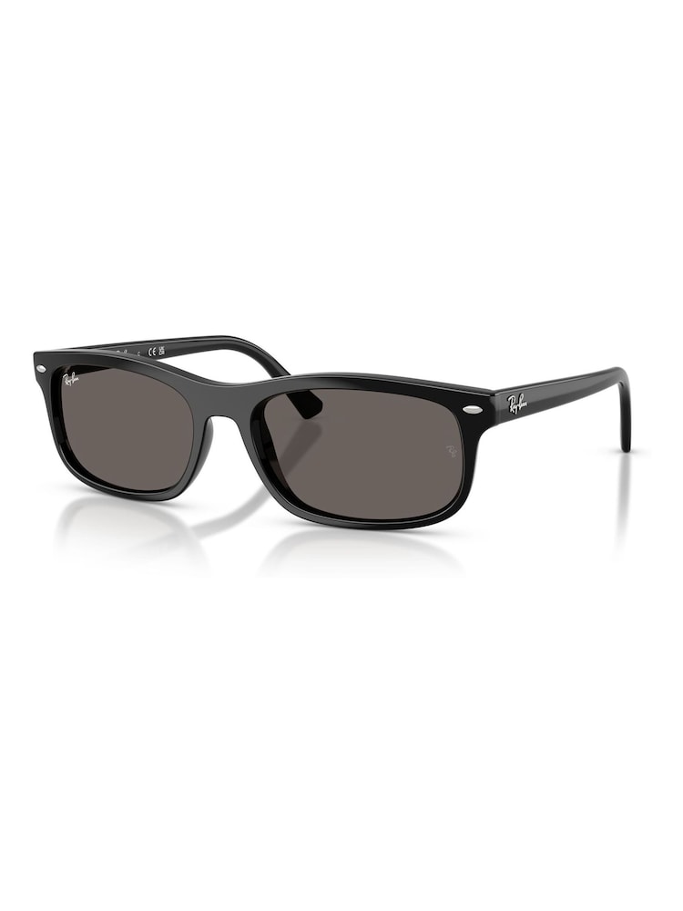Ray Ban Black 0Rb2224 Rectangle Sunglasses - Image 2 of 5 Ray Ban Black 0Rb2224 Rectangle Sunglasses - Image 2 of 5