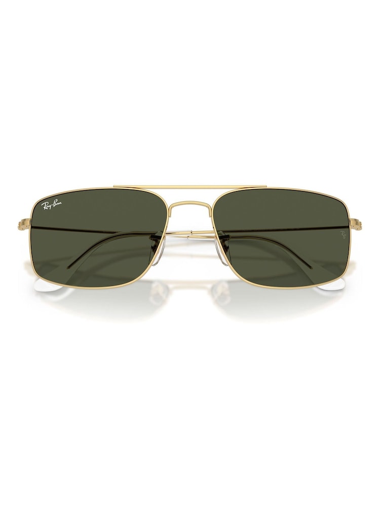 Ray Ban Gold Explorer 3 Square Sunglasses - Image 1 of 5 Ray Ban Gold Explorer 3 Square Sunglasses - Image 1 of 5