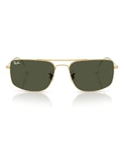 Ray Ban Gold Explorer 3 Square Sunglasses - Image 3 of 5