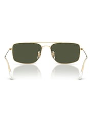 Ray Ban Gold Explorer 3 Square Sunglasses - Image 5 of 5