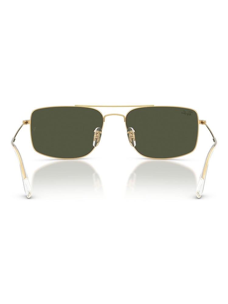 Ray Ban Gold Explorer 3 Square Sunglasses - Image 5 of 5 Ray Ban Gold Explorer 3 Square Sunglasses - Image 5 of 5