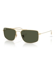 Ray Ban Gold Explorer 3 Square Sunglasses - Image 6 of 7