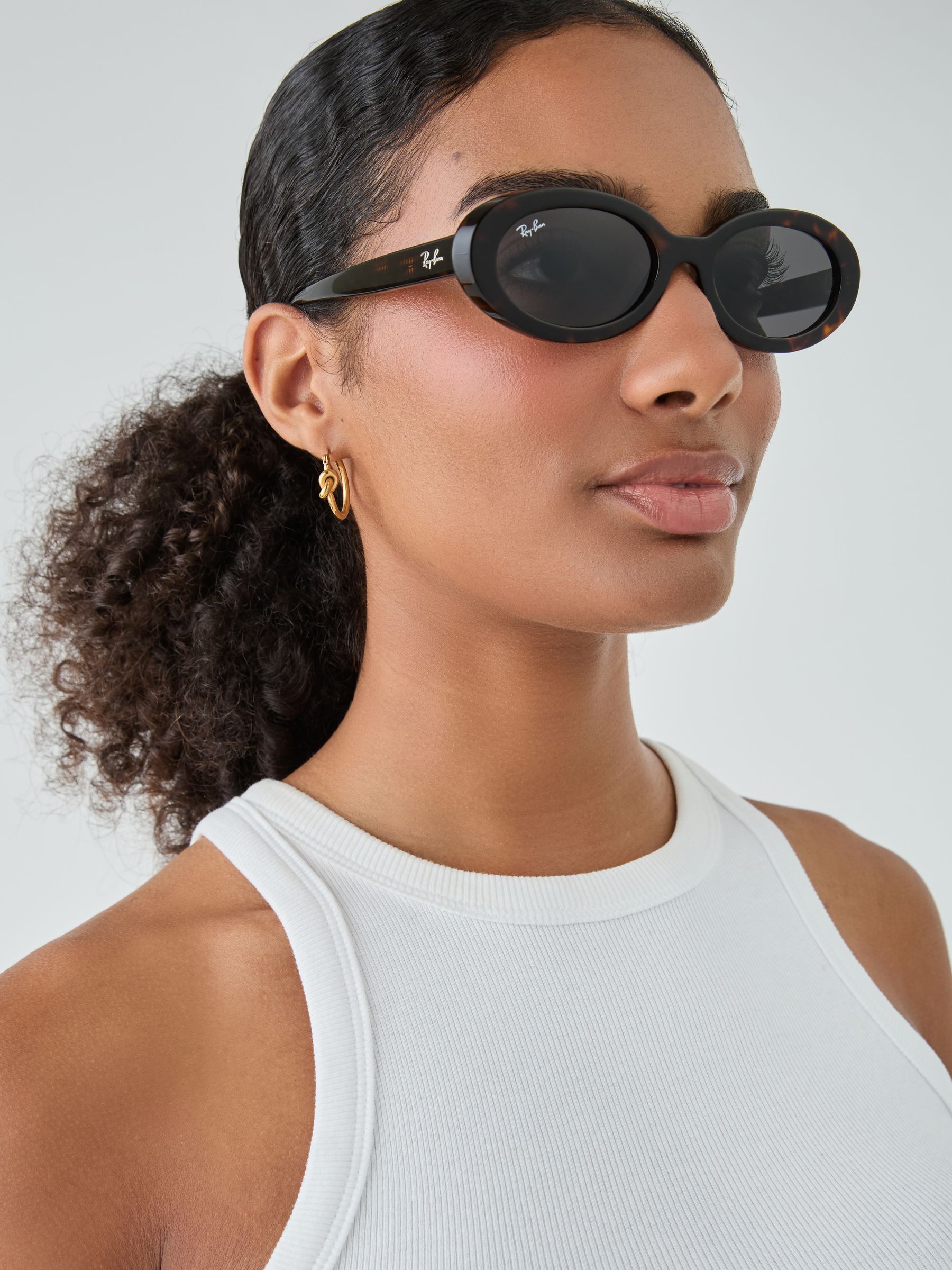 Ray-Ban Sunglasses Women's - Havana Frame Grey Lenses 54-19, RB2223 - Image 7