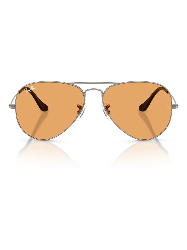 Ray-Ban Grey Aviator Large Metal Pilot Sunglasses - Image 1 of 5
